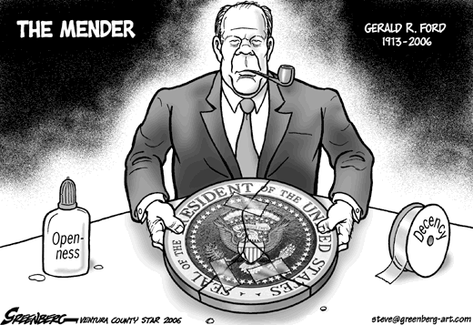 President ford political cartoons
